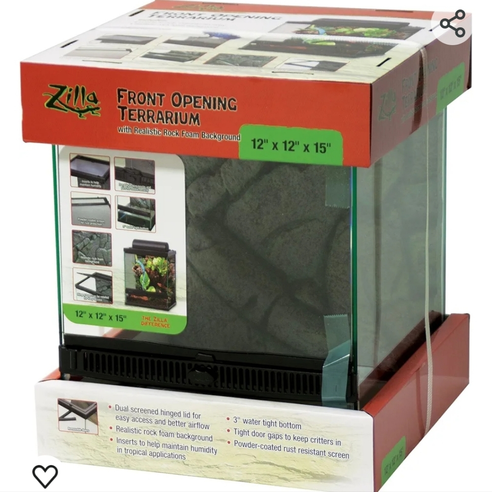 Zilla terrarium 12x12x15